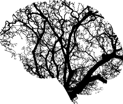 Cerebro negro árbol